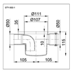 Slika Podni sifon sa gumom 2 kraka STY-502-1