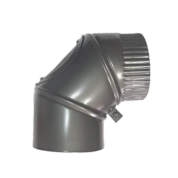 Slika Dimno koleno Ø 135 mm sa otvorom za čišćenje crno