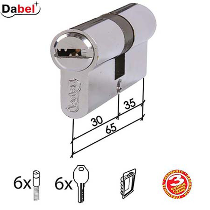Slika Cilindar brave DABEL CL2040 Hr 65 mm (30-35) 6K DBP1 – 0106142