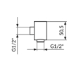 Slika STOLZ Zidni prikljucak za tuš crevo 1/2-1/2 PRGC1
