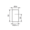 Slika Ukrasna kapa ventila 1/2 PVC (PKA 24B)