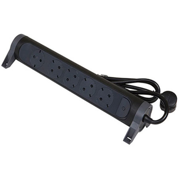 Slika Produžni kabl BLOK sa 5 utičnica 5×2P+E 1.5 m crni Legrand 694532