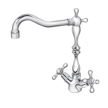 Slika Baterija NOSTALGIJA za sudoperu sa ROMA izlivom dvoručna N22102