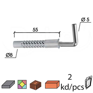 Slika Tipl + L kuka TL1 ZnB fi8x40/4mm (2kom) XPD   0401225