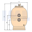 Slika Bazenski filter IML LISBOA   filter(fiber/poliester)18m³/h ϕ680mm SM      