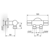 Slika Ek ventil sa dva priklcka 1/2x1/2-3/8 Rosan A681238