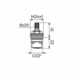 Slika Virbla keramika 1/2" - M24 PGD9212 KONTRA FLOW