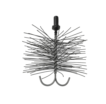 Slika Četka za čišćenje dimnjaka Ø 150 mm M12 dužina 100 mm sa kukicama